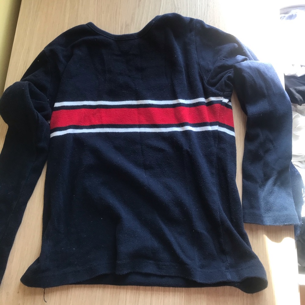 Navy blue long sleeved top